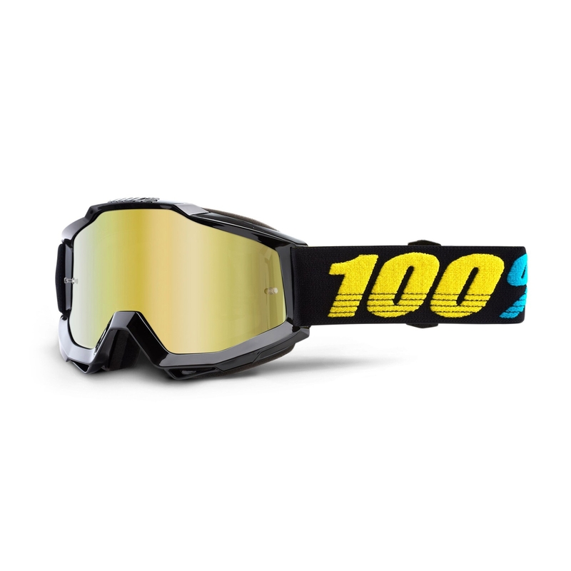 Motokrosové okuliare 100 % Accuri VIRGO (zlaté - zrkadlové plexisklo)
