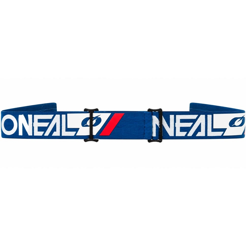 Motokrosové okuliare O´Neal B-55 Cram modro-biele so zrkadlovo modrým plexi