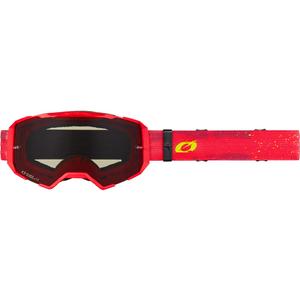 Motokrosové okuliare O´Neal B-22 Paint červeno-fluo žlté so šedým plexi