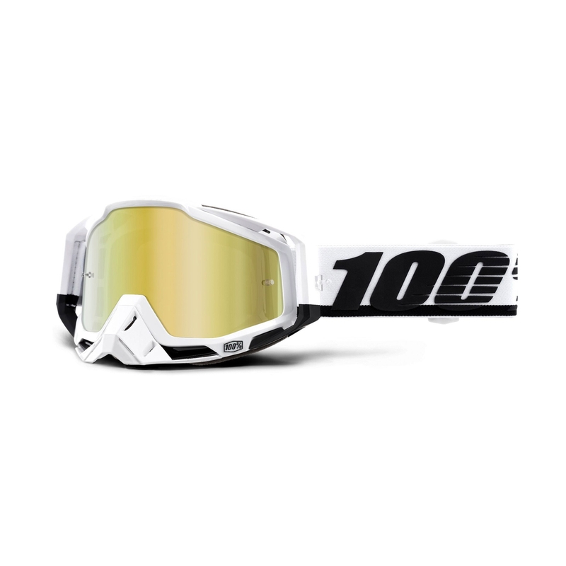 Motokrosové okuliare 100 % RACECRAFT Stuu (zlaté - zrkadlové plexisklo)