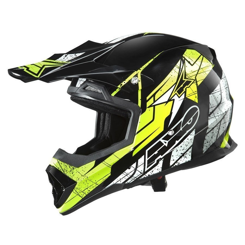 Motokrosová prilba AXO Tribe čierno-žltá - II. akosť