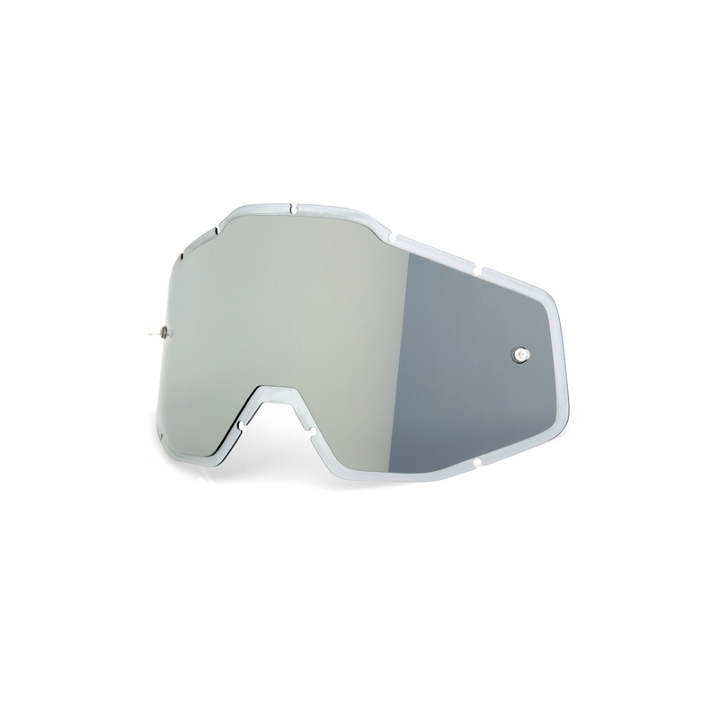 Plexisklo 100 % Injected Racecraft/Accuri/Strata strieborné chróm (Anti-fog)