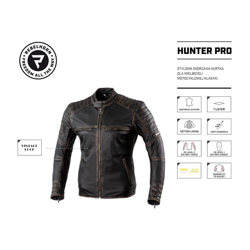 Bunda na motocykel Rebelhorn Hunter Pro Vintage výpredaj