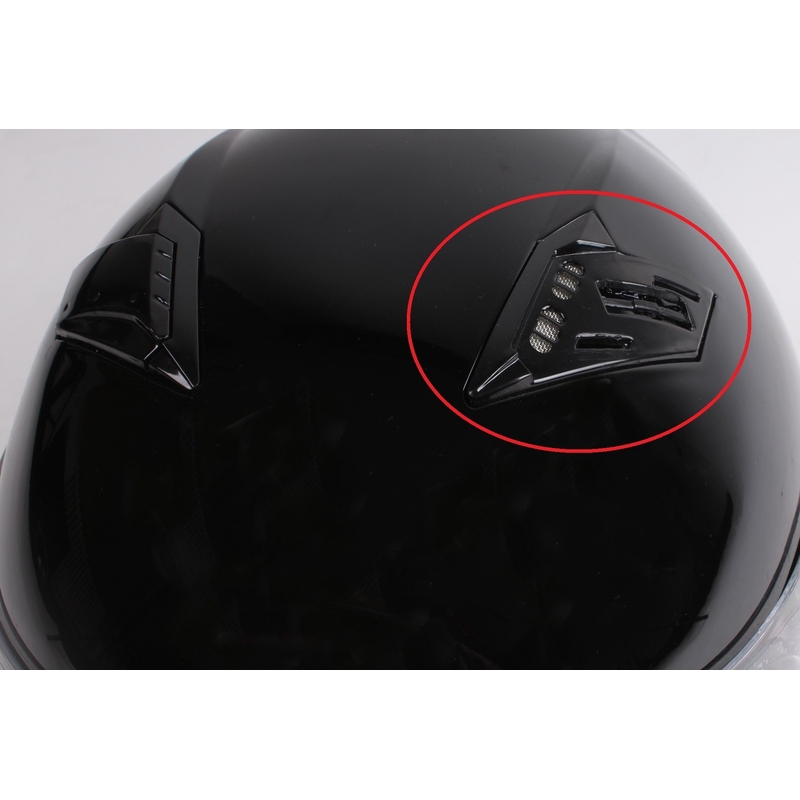 Prilba na motocykel Akira 2243 čierna lesklá - II. akosť