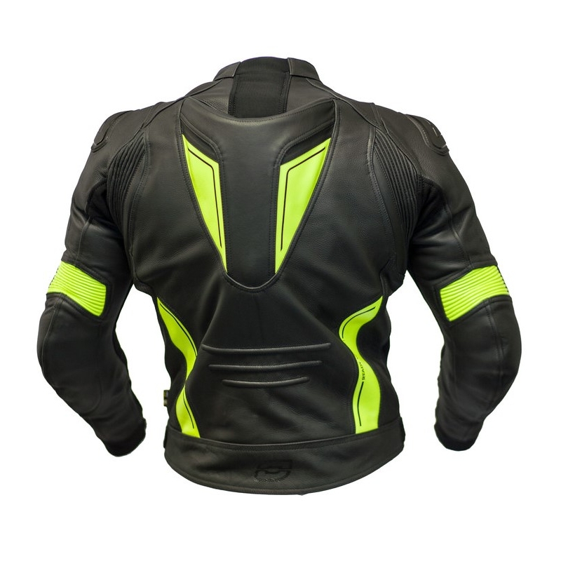 Bunda na motocykel Ozone Volt čierno-fluorescenčno žltá
