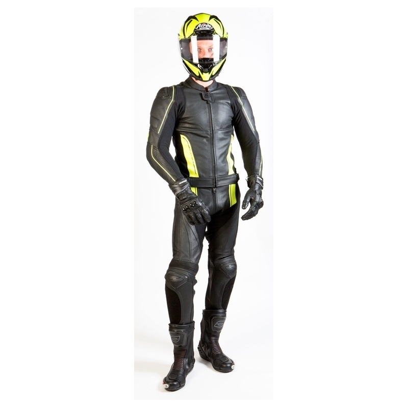 Bunda na motocykel Ozone Volt čierno-fluorescenčno žltá