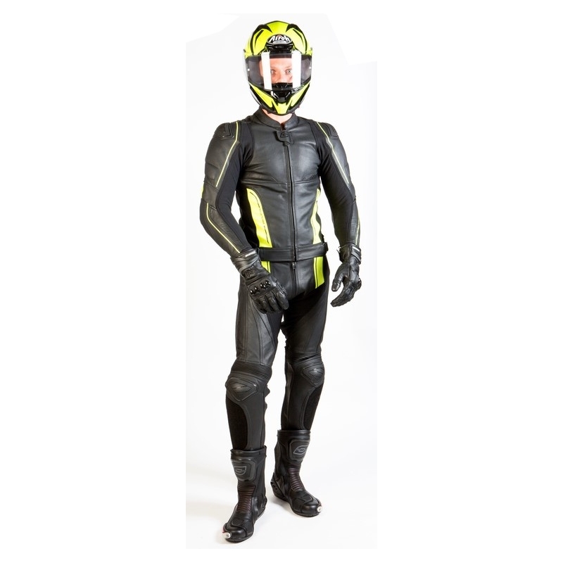 Nohavice na motocykel Ozone Volt čierno-fluorescenčno žlté výpredaj