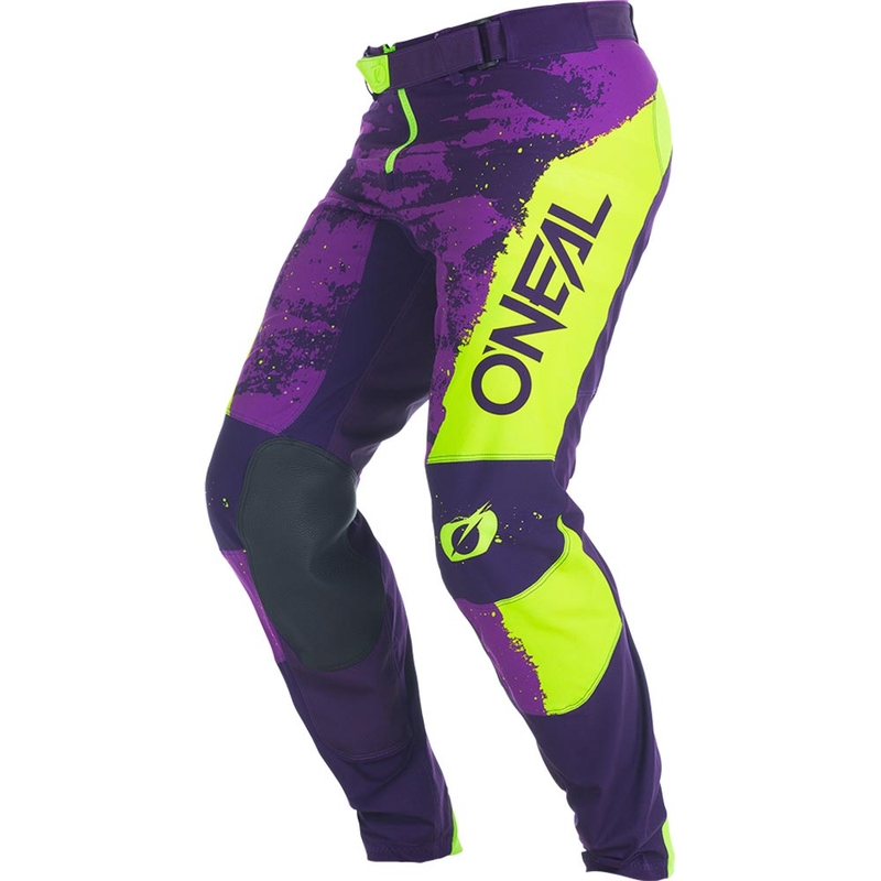 Motokrosové nohavice O'Neal Mayhem Paint fialovo-fluo žlté