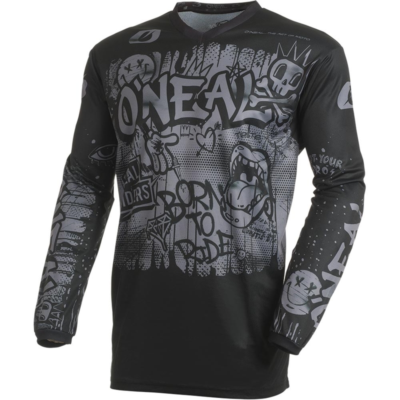 Motokrosový dres O'Neal Element Rancid čierno-sivý