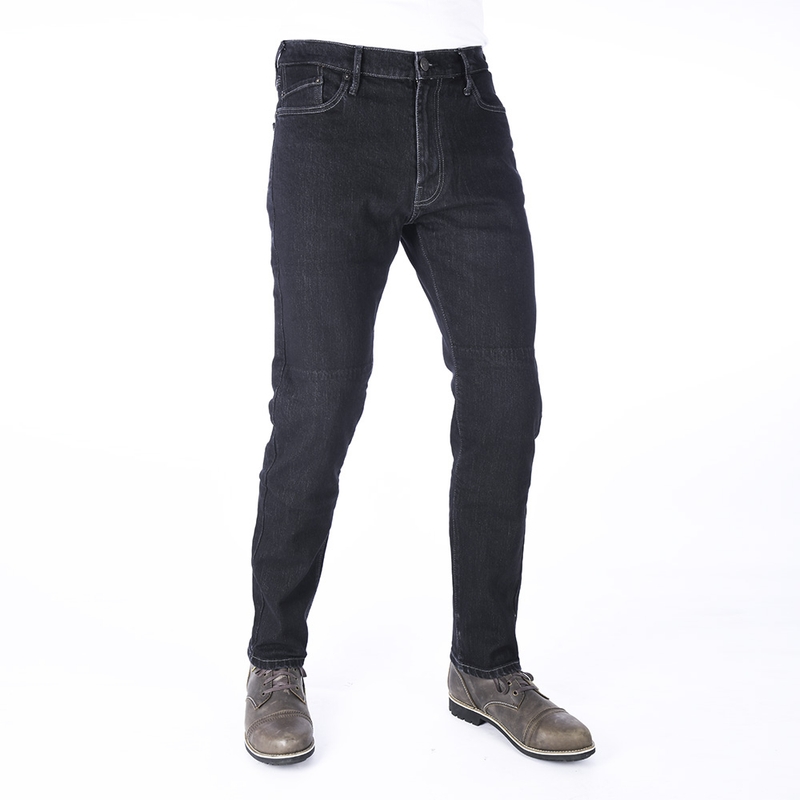 Predĺžené jeansy na motocykel Oxford Original Approved Slim Fit čierne