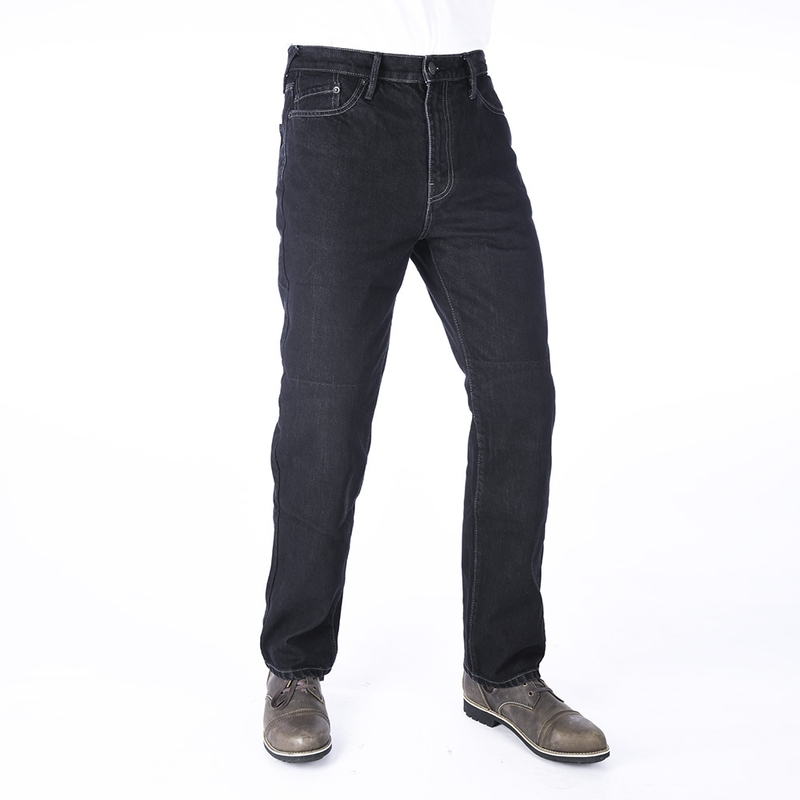 Predĺžené jeansy na motocykel Oxford Original Approved Jeans čierne