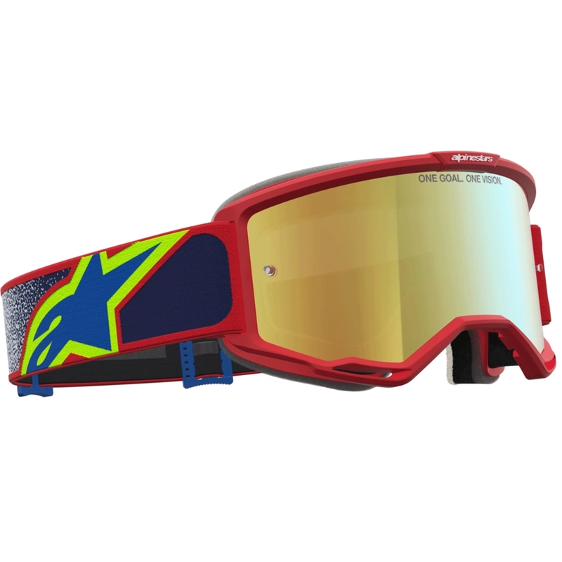 Motokrosové okuliare Alpinestars Vision 5 Drag červeno-modro-fluo žlté