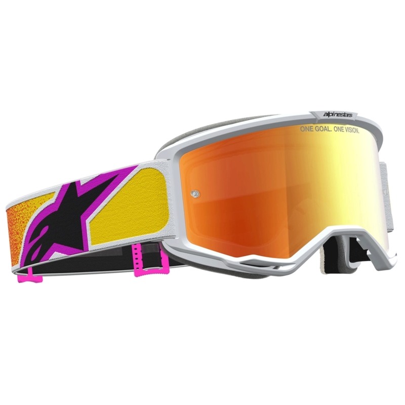 Motokrosové okuliare Alpinestars Vision 5 Drag oranžovo-červené
