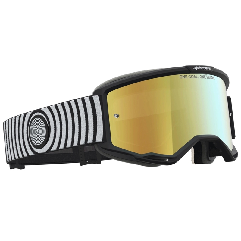 Motokrosové okuliare Alpinestars Vision 5 Hone čierno-biele