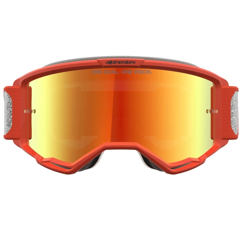 Motokrosové okuliare Alpinestars Vision 5 Rora strieborno-oranžové
