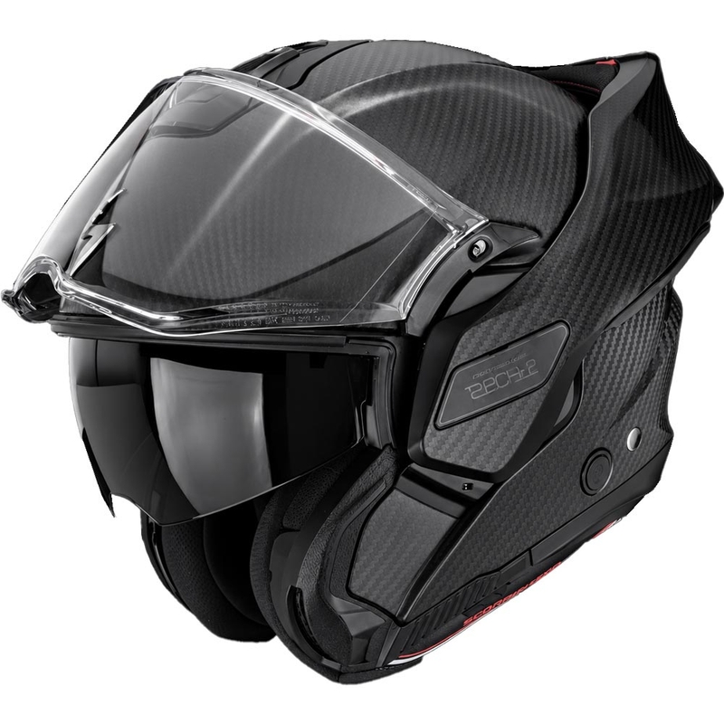 Preklápacia helma na motorku Scorpion EXO-TECH II Carbon Solid matná čierna