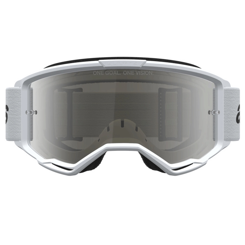 Motokrosové okuliare Alpinestars Vision 3 Wordmark bielo-čierne