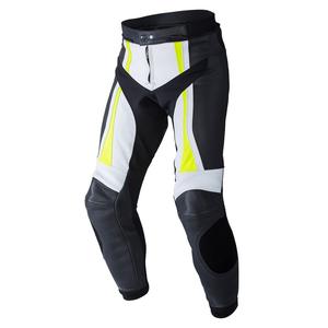 Nohavice na motocykel Rebelhorn Piston II PRO čierno-bielo-fluorescenčno žlté výpredaj