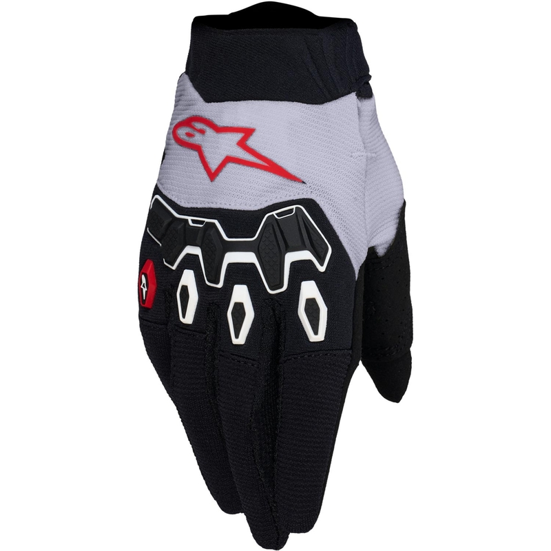 Motokrosové rukavice Alpinestars Full Bore V2 svetlo orgovánovo-čierno-červené