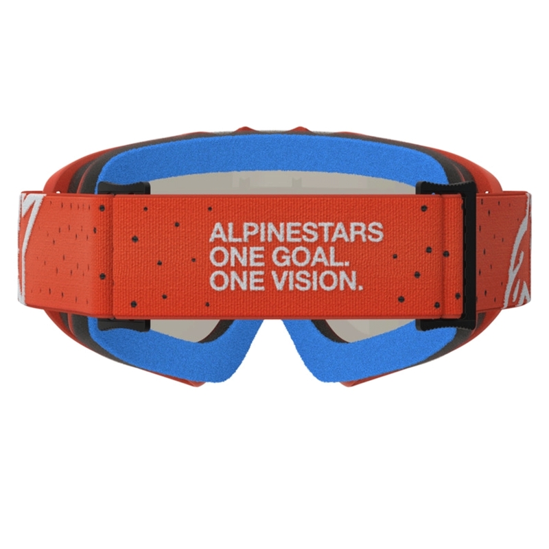 Detské motokrosové okuliare Alpinestars Vision Youth Vesta oranžovo-strieborné
