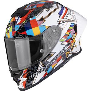 Integrálna prilba na motorku Scorpion EXO-R1 EVO II Air Pouls bielo-viacfarbená