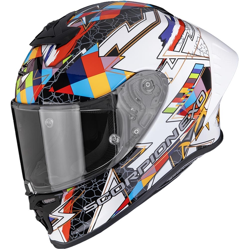 Integrálna prilba na motorku Scorpion EXO-R1 EVO II Air Pouls bielo-viacfarbená