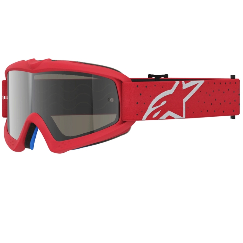 Detské motokrosové okuliare Alpinestars Vision Youth Vesta fluo červeno-chrómové
