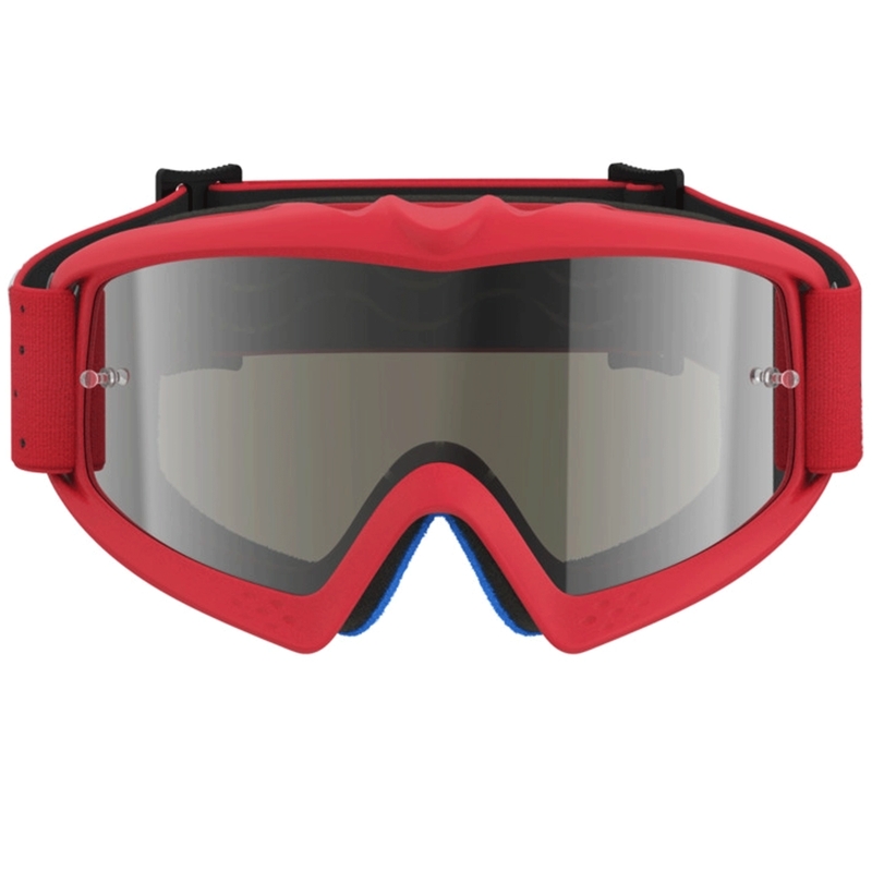 Detské motokrosové okuliare Alpinestars Vision Youth Vesta fluo červeno-chrómové