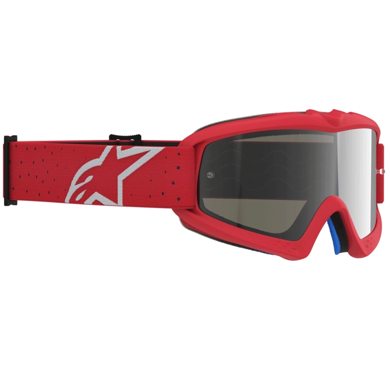 Detské motokrosové okuliare Alpinestars Vision Youth Vesta fluo červeno-chrómové