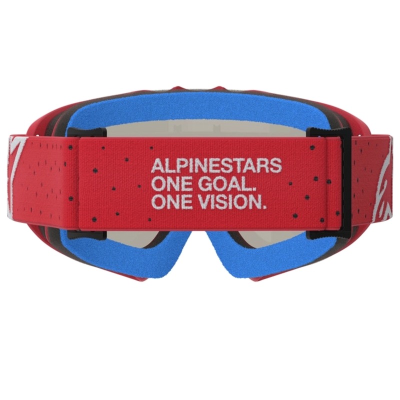 Detské motokrosové okuliare Alpinestars Vision Youth Vesta fluo červeno-chrómové