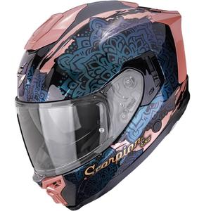 Integrálna helma na motorku Scorpion EXO-1500 Air Vortex čierno-ružovo-chameleón