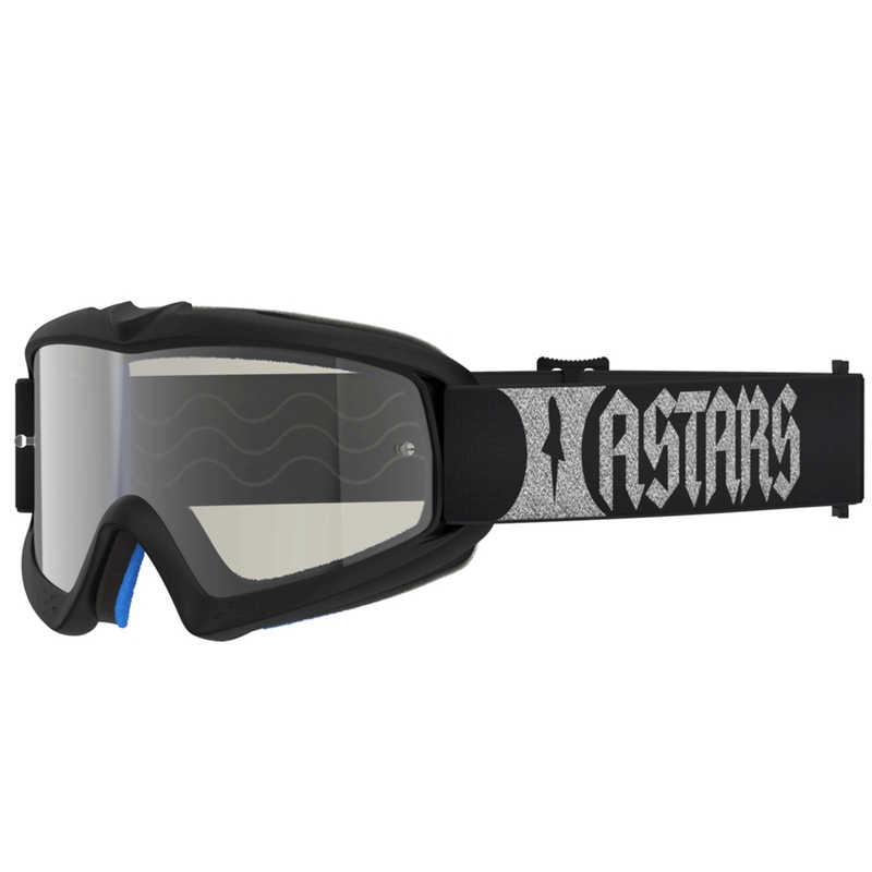 Detské motokrosové okuliare Alpinestars Vision Youth Atrox čierno-strieborné