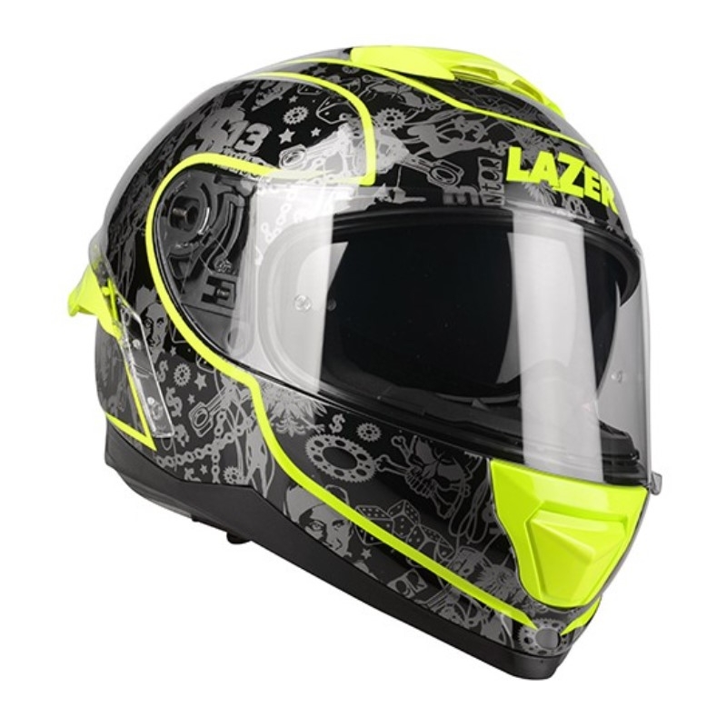 Integrálna prilba na motocykel Lazer Rafale SR $13 Original čierno-šedo-fluorescenčno žltá výpredaj