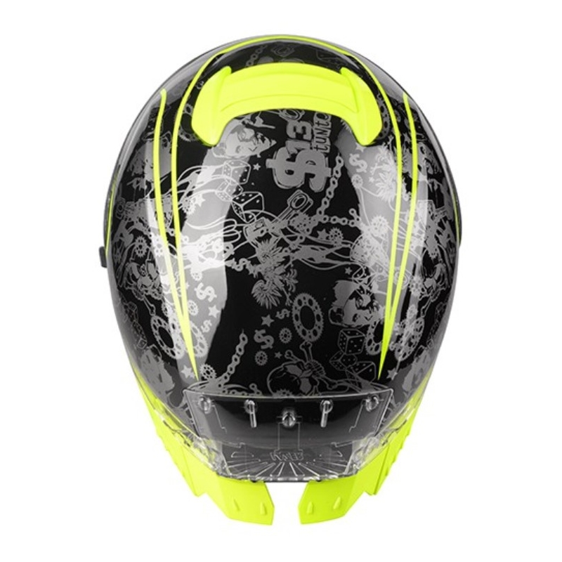Integrálna prilba na motocykel Lazer Rafale SR $13 Original čierno-šedo-fluorescenčno žltá výpredaj