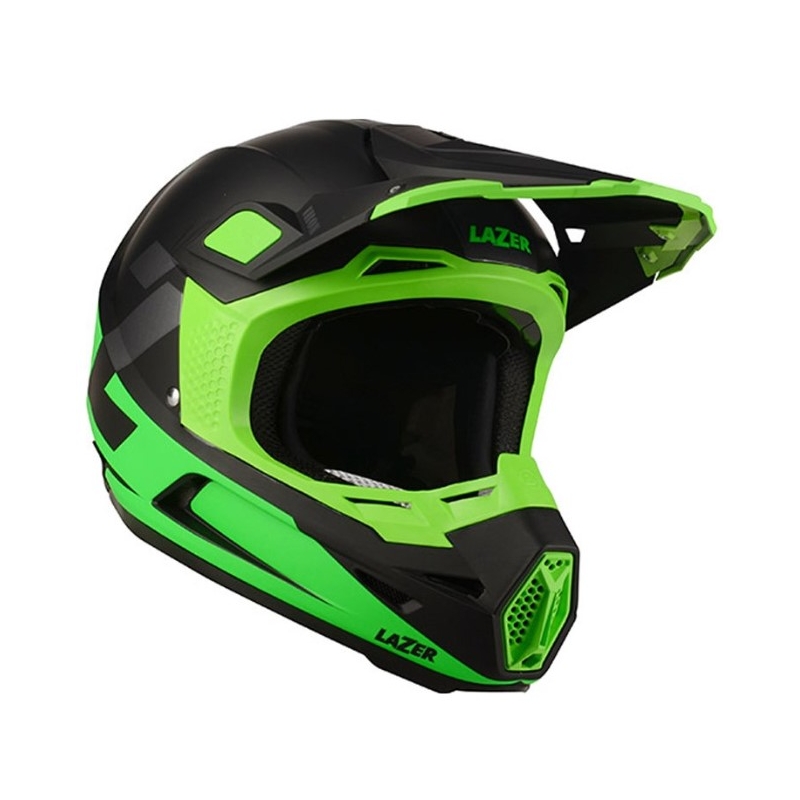 Motokrosová prilba Lazer X9 Iron čierno-fluorescenčno zelená