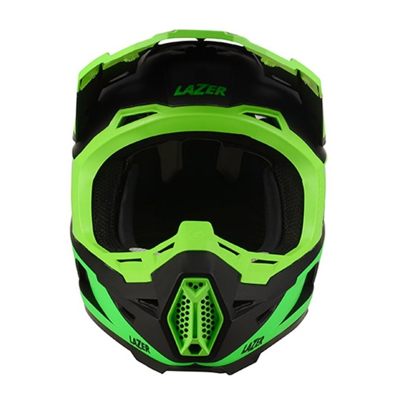 Motokrosová prilba Lazer X9 Iron čierno-fluorescenčno zelená