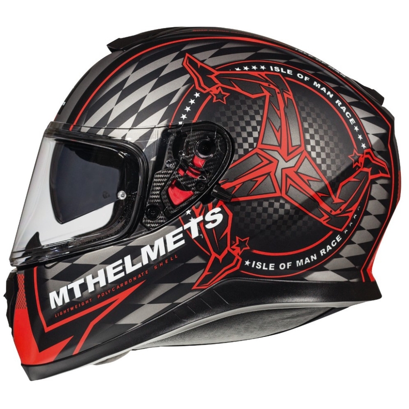 Integrálna prilba na motocykel MT Thunder 3 SV Isle Of Man čierno-šedo-červená výpredaj