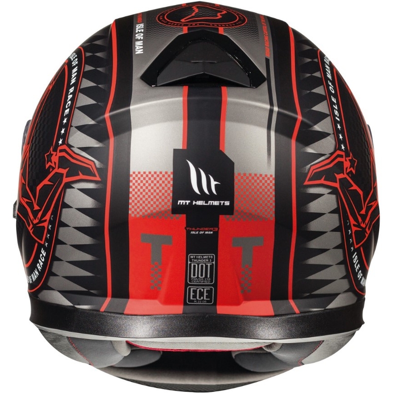 Integrálna prilba na motocykel MT Thunder 3 SV Isle Of Man čierno-šedo-červená výpredaj