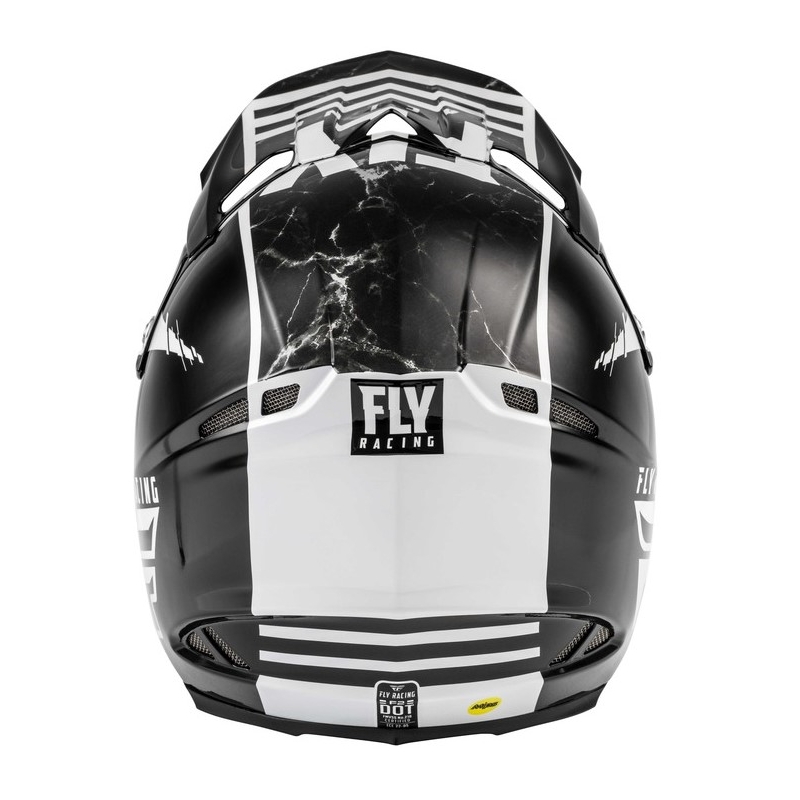 Motokrosová prilba FLY Racing F2 Carbon Granite bielo-čierno-šedá