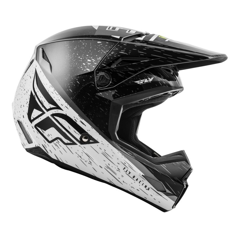 Motokrosová prilba FLY Racing Kinetic K120 čierno-bielo-fluorescenčno žltá