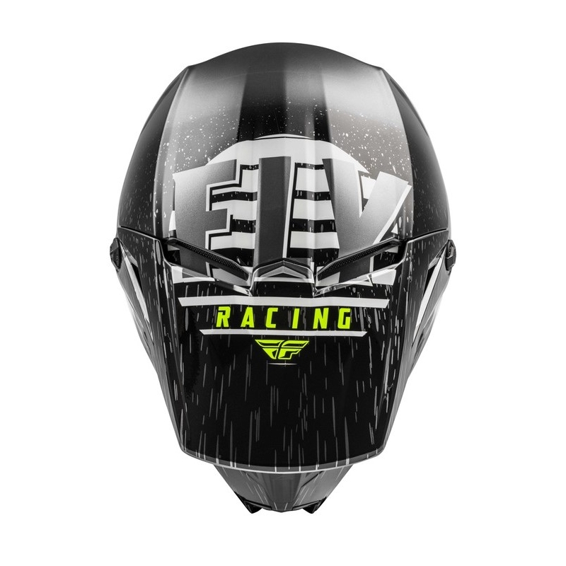 Motokrosová prilba FLY Racing Kinetic K120 čierno-bielo-fluorescenčno žltá