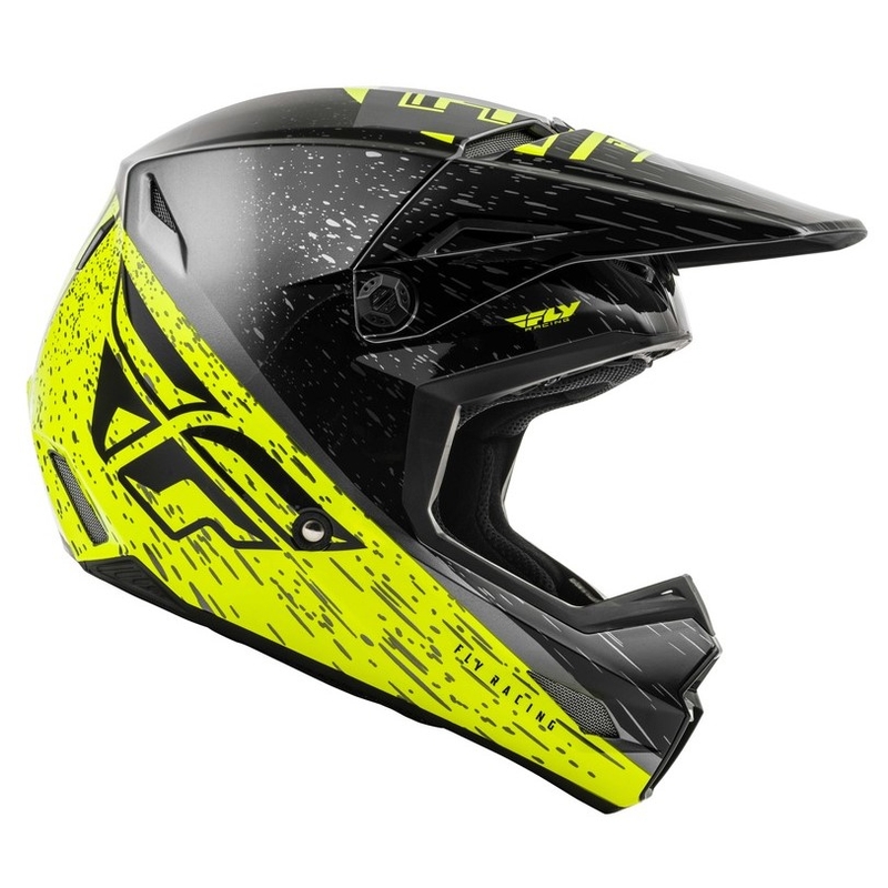 Motokrosová prilba FLY Racing Kinetic K120 čierno-šedo-fluorescenčno žltá