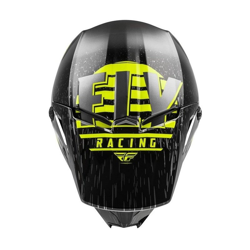 Motokrosová prilba FLY Racing Kinetic K120 čierno-šedo-fluorescenčno žltá