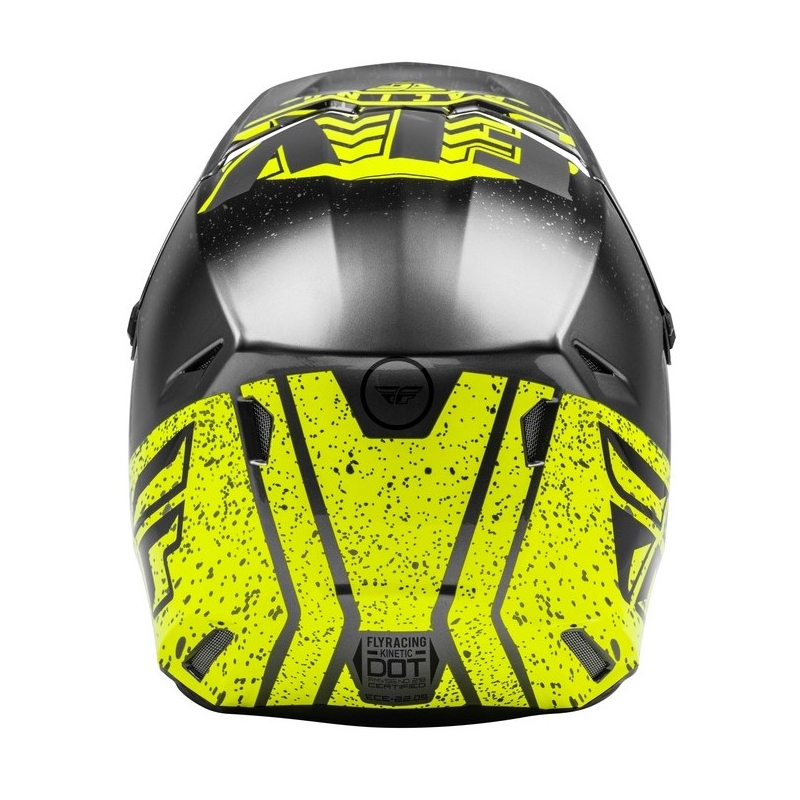 Motokrosová prilba FLY Racing Kinetic K120 čierno-šedo-fluorescenčno žltá