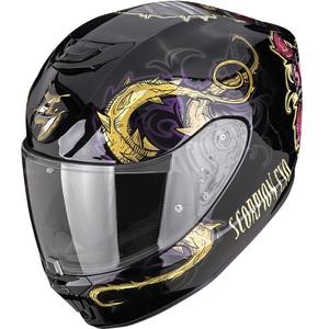 Integrálna helma na motorku Scorpion EXO-391 Mumia čierna chameleón