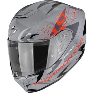 Integrálna helma na motorku Scorpion EXO-391 Key šedo-čierno-červená
