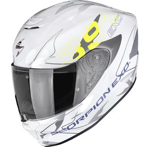 Integrálna helma na motorku Scorpion EXO-391 Key bielo-strieborno-fluo žltá