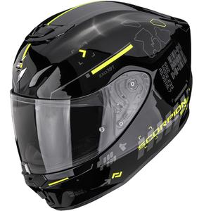 Integrálna helma na motorku Scorpion EXO-391 Iron čierno-fluo žltá