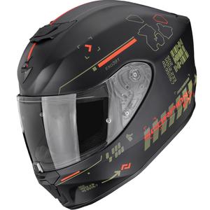 Integrálna helma na motorku Scorpion EXO-391 Iron matná čierno-zeleno-červená