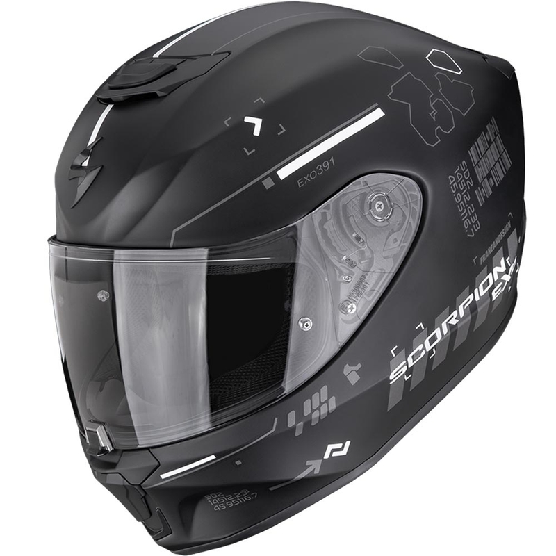 Integrálna helma na motorku Scorpion EXO-391 Iron matná čierno-strieborná
